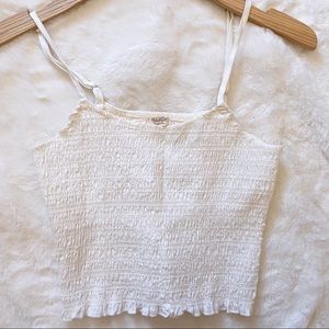 SOLD ⚡️ WHITE BRANDY MELVILLE RUCHED TANK TOP ⚡️